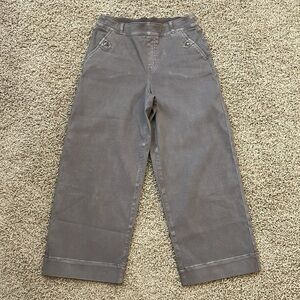 Spanx stretch twill cropped wide leg pants